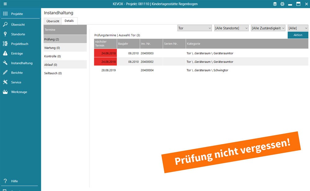 Sporthalle Turnhalle instandhaltung zur sicherheit