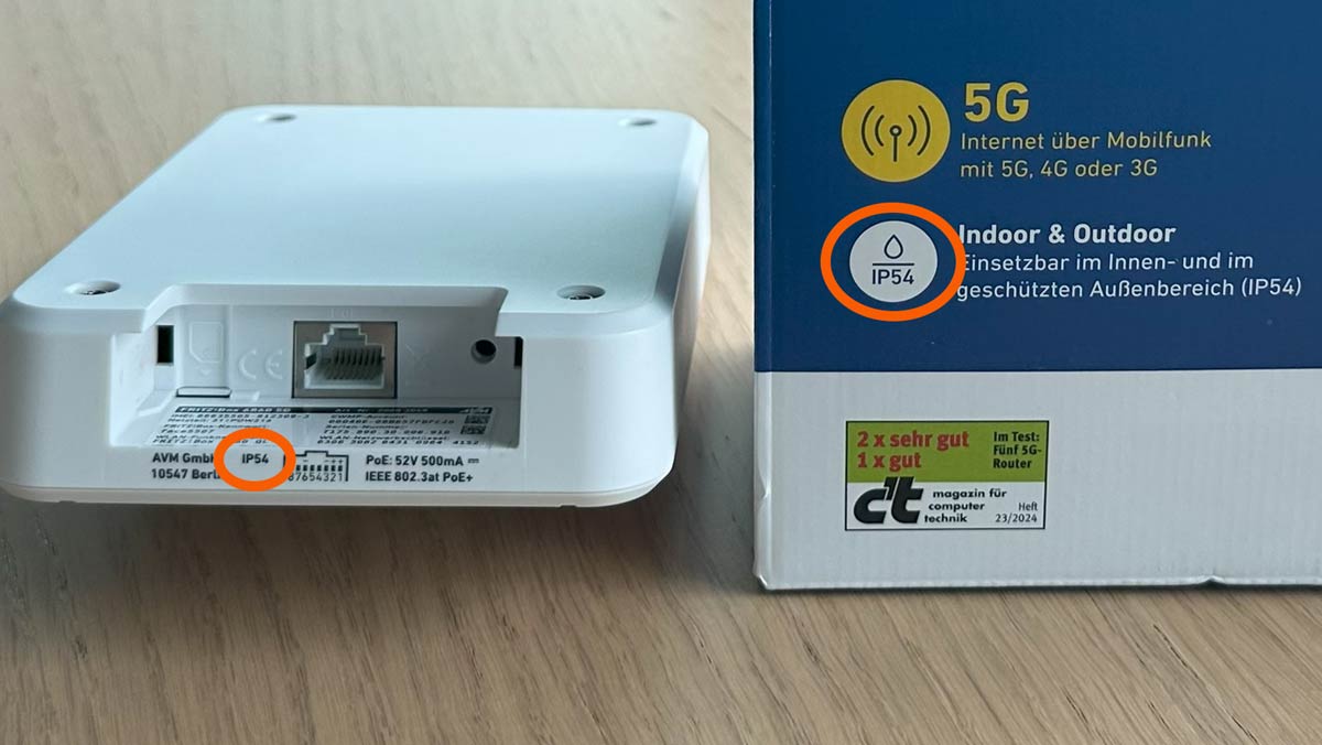5g Internet Router mit einer IP54 Schutzklasse für den Außenbereich.